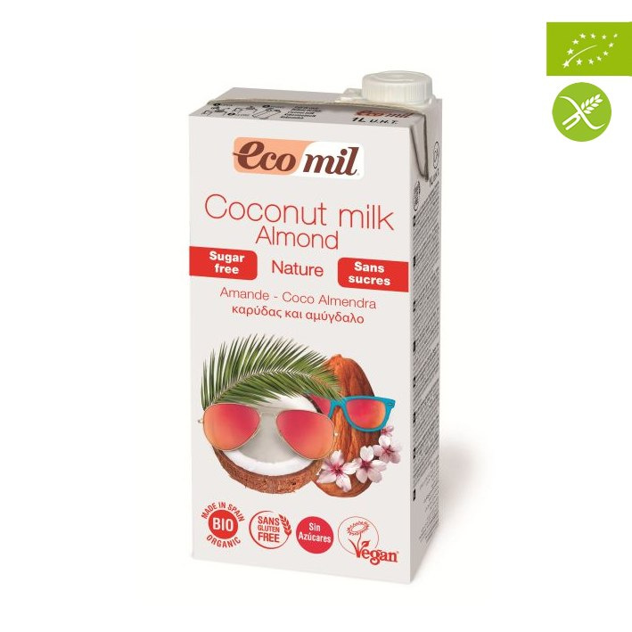 Napój kokosowo—migdałowy bez dodatku cukru BIO 1 l Ecomil