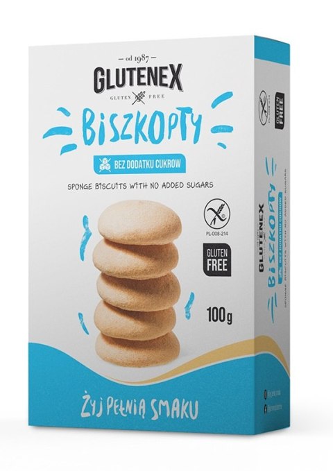 BISZKOPTY BEZ DODATKU CUKRÓW BEZGLUTENOWE 100 g - GLUTENEX