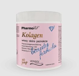 KOLAGEN O SMAKU BRZOSKWINIA - BANAN BEAUTY FORMULA BEZGLUTENOWY 174 g - PHARMOVIT