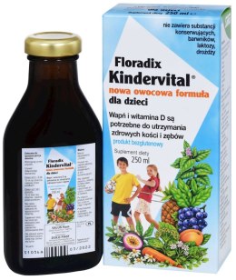 SUPLEMENT DIETY WAPŃ I WITAMINA D DLA DZIECI W PŁYNIE BEZGLUTENOWY 250 ml - SALUS (FLORADIX)