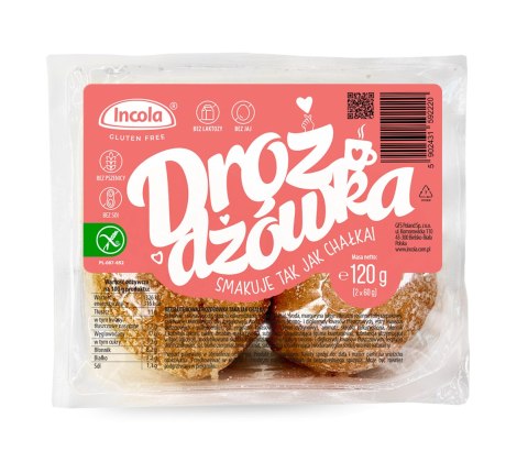 DROŻDŻÓWKA TAKA JAK CHAŁKA BEZGLUTENOWA (2 szt.) 120 g - INCOLA