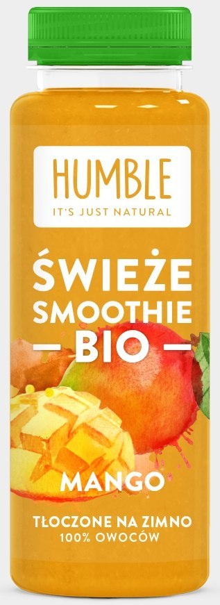 Przecena SMOOTHIE JABŁKO - MANGO - BANAN - POMARAŃCZA BIO 250ml - HUMBLE