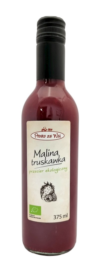 SOK PRZECIEROWY NFC MALINA - TRUSKAWKA BIO 375 ml - PROSTO ZE WSI