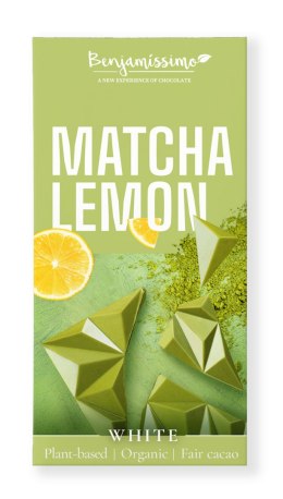 TABLICZKA KAKAOWA HERBATA MATCHA - CYTRYNA BEZGLUTENOWA BIO 60 g - BENJAMISSIMO