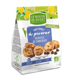 CIASTKA MINI Z DROPSAMI CZEKOLADOWYMI BIO 170 g - LE MOULIN DU PIVERT