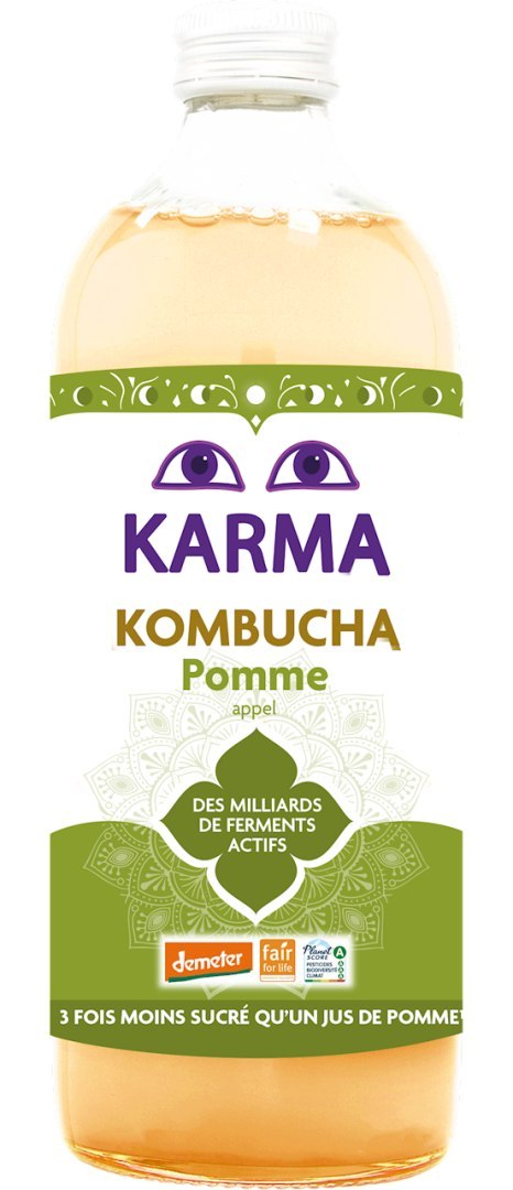 KOMBUCHA Z JABŁKIEM FAIR FOR LIFE DEMETER BIO 1 L - KARMA KOMBUCHA