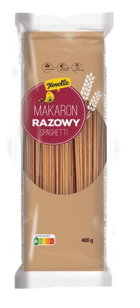 MAKARON (SEMOLINOWY RAZOWY) SPAGHETTI 400 g - NOVELLE