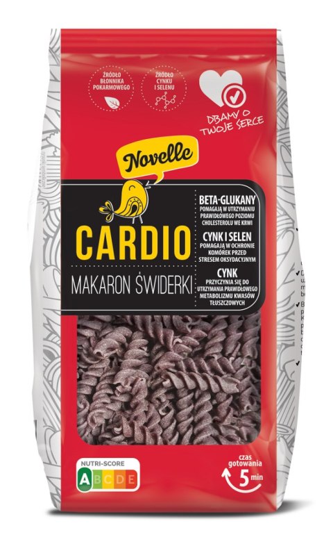 MAKARON (WIELOZBOŻOWY CZARNY) CARDIO ŚWIDERKI 250 g - NOVELLE