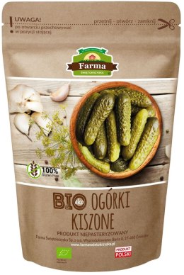 OGÓRKI KISZONE BEZGLUTENOWE BIO 980 g (550 g) (DOYPACK) - FARMA ŚWIĘTOKRZYSKA