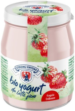 Przecena JOGURT TRUSKAWKOWY Z MLEKA SIENNEGO BIO 150 g (SŁOIK) - STERZING-VIPITENO