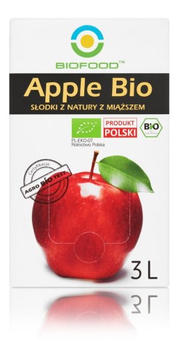 SOK JABŁKOWY Z MIĄŻSZEM NFC BEZGLUTENOWY BIO 3 L - BIO FOOD