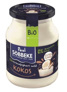 Przecena JOGURT KREMOWY KOKOSOWY (7,5 % TŁUSZCZU W MLEKU) BIO 500 g (SŁOIK) - SOBBEKE