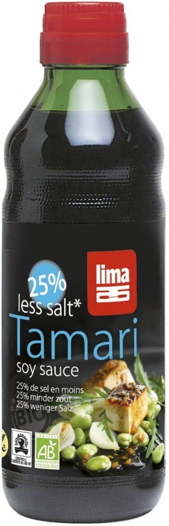 SOS SOJOWY TAMARI 25 % MNIEJ SOLI BEZGLUTENOWY BIO 250 ml - LIMA