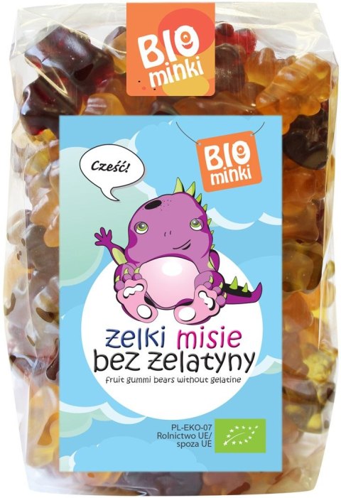 ŻELKI MISIE BEZ ŻELATYNY BEZGLUTENOWE BIO 400 g - BIOMINKI