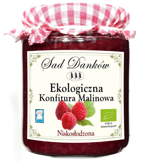 MALINA 80 % Z CUKREM TRZCINOWYM BIO 270 g - SAD DANKÓW