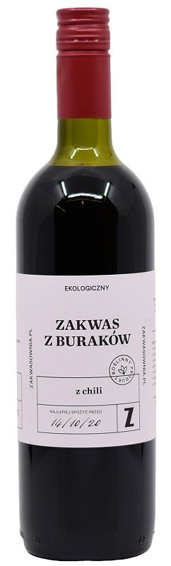 ZAKWAS Z BURAKÓW Z CHILI BIO 700 ml - DELIKATNA